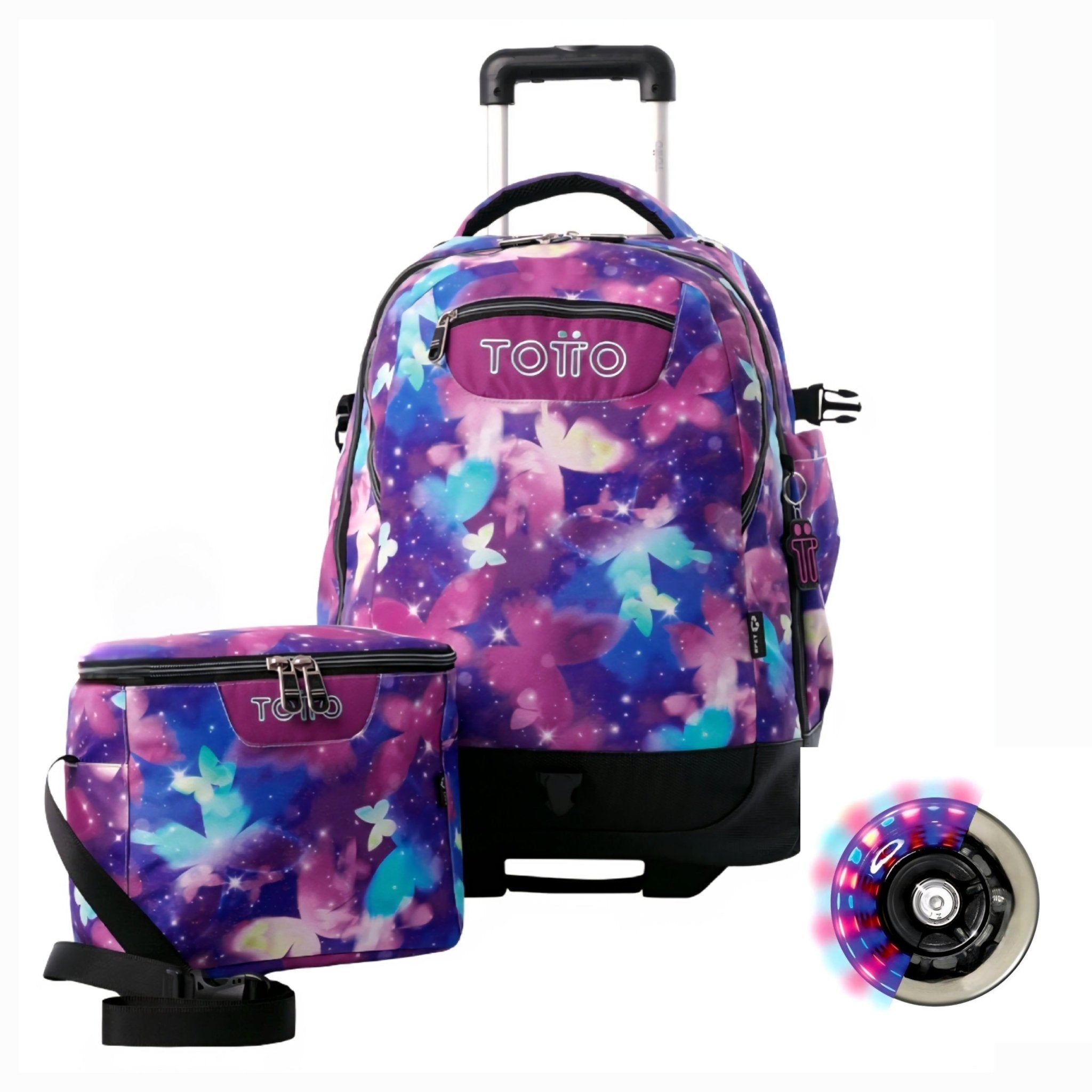 Totto Butterflies Print - Morral Rue Buje Rolling Backpack with
