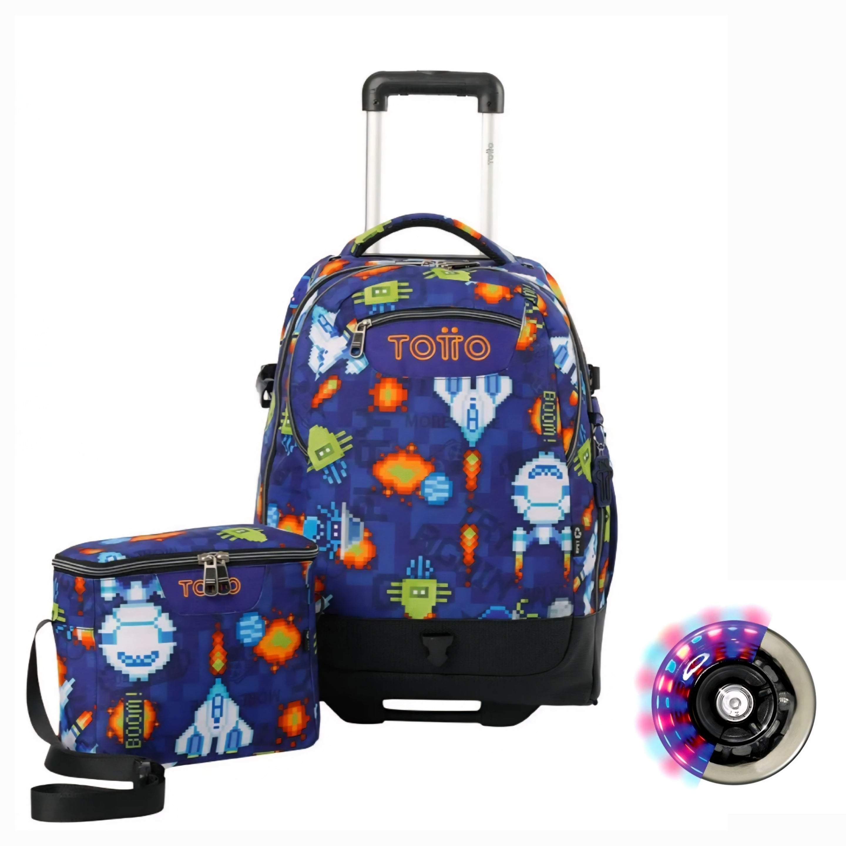 Totto NEW Space Print Morral Rue Buje Rolling Backpack with LED Ligh Pepe Ganga Online Everything for the home