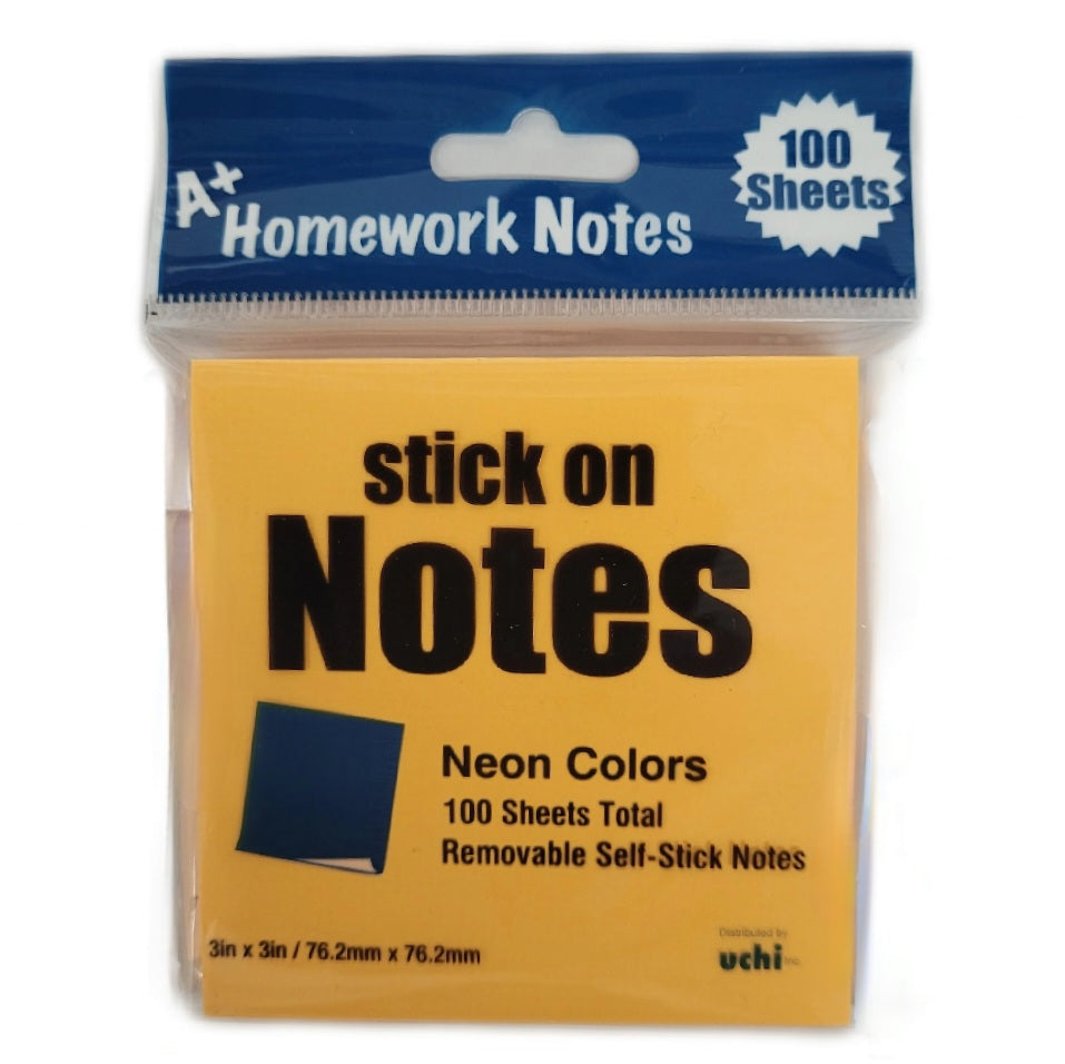 A+ Homework Removable Stick On Neon Notes - Pepe Ganga Online ...