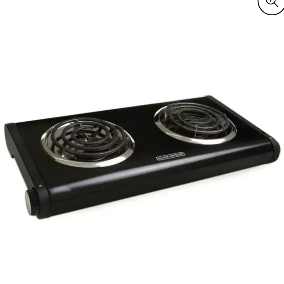 Bene Casa single coil electric burner in black