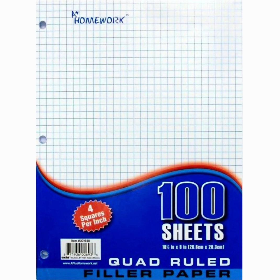 A+ Homework Papel Cuadriculado - 100 Hojas - Pepe Ganga Online ...