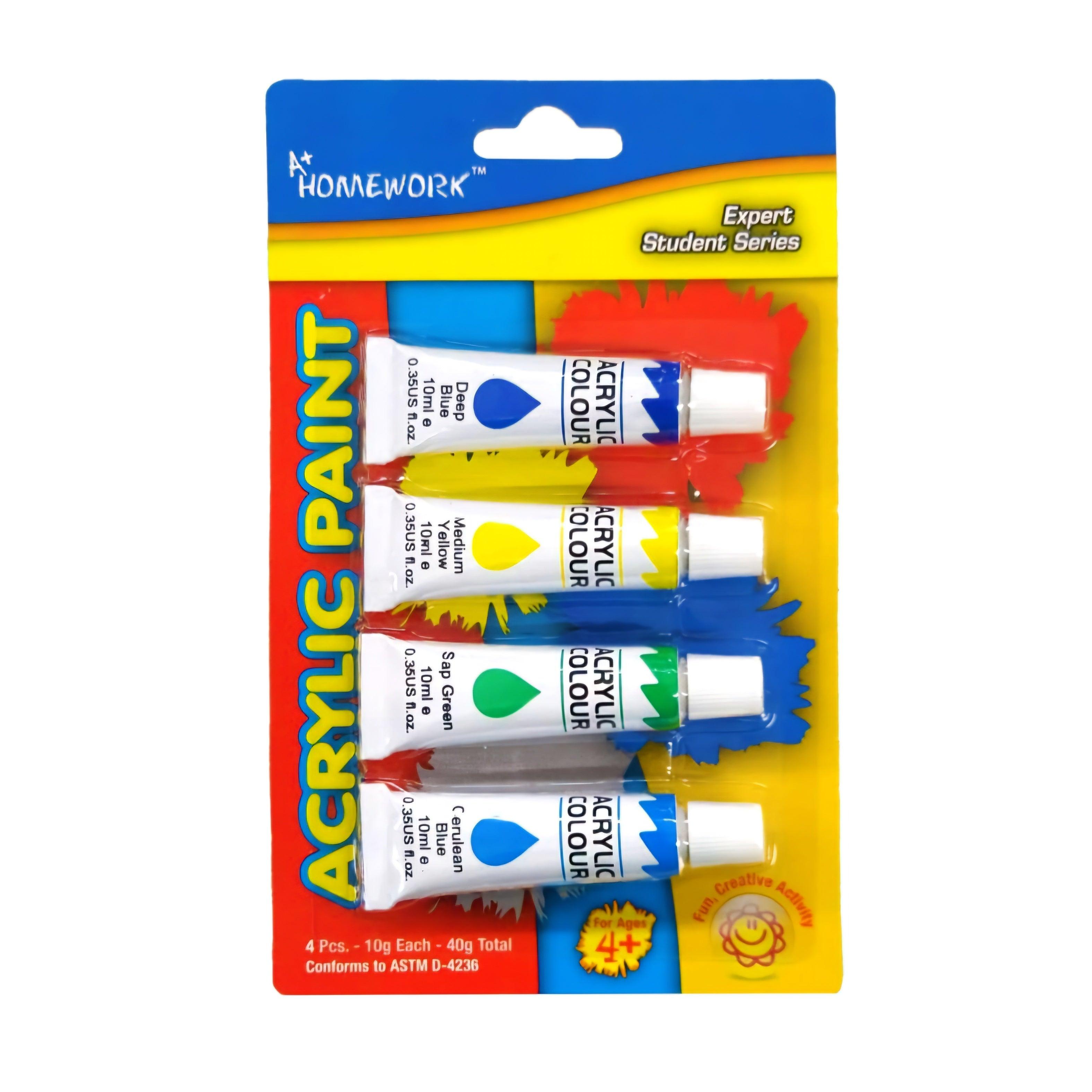 A+ Homework 4 Primary Acrylic Paints - 10 grams - Pepe Ganga Online ...