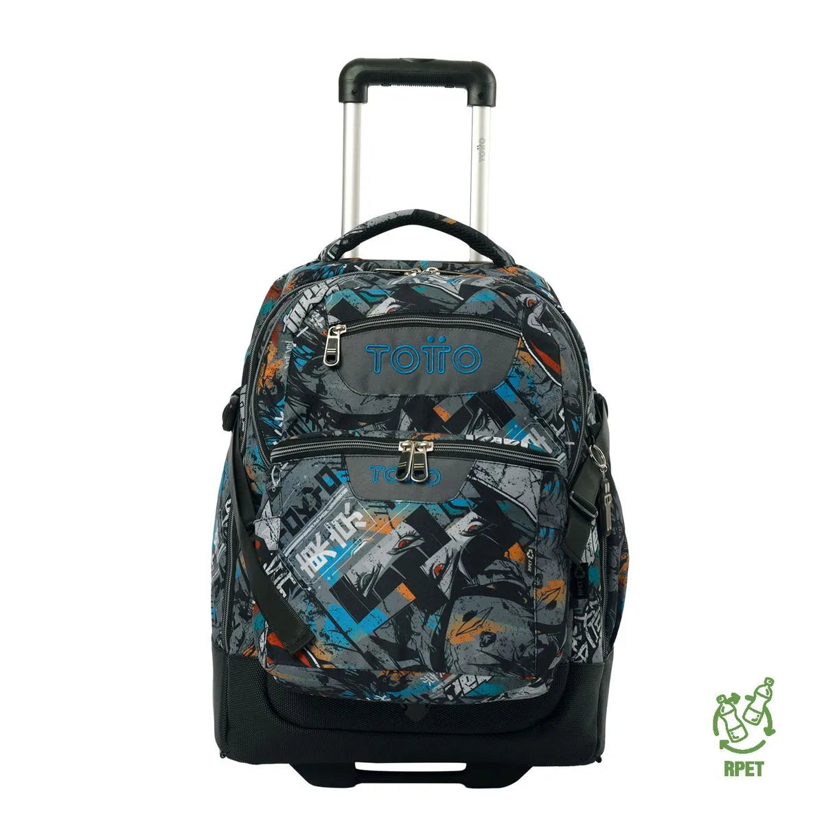 Totto NEW Anime Print Morral Rue Buje Rolling Backpack with LED